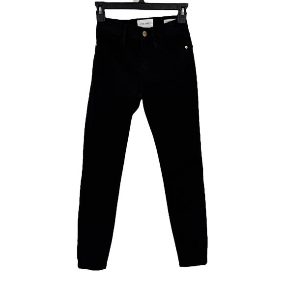 Frame jeans black Le Skinny de Jeanne crop jeans size 24 - Picture 1 of 8